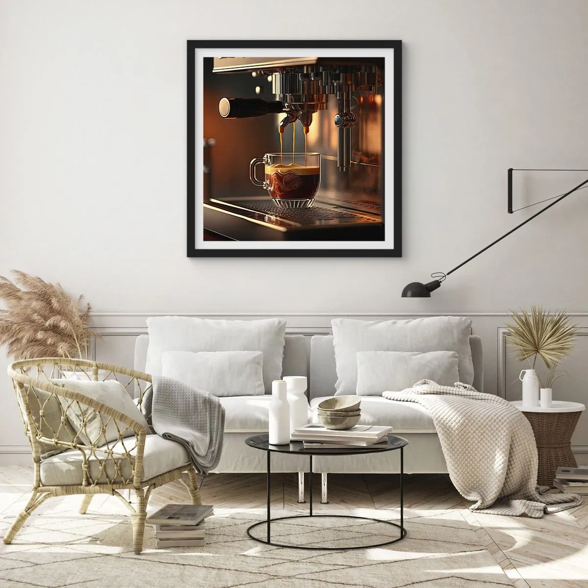 Poster în ramă neagră - Băutură senzuală - 30x30 cm