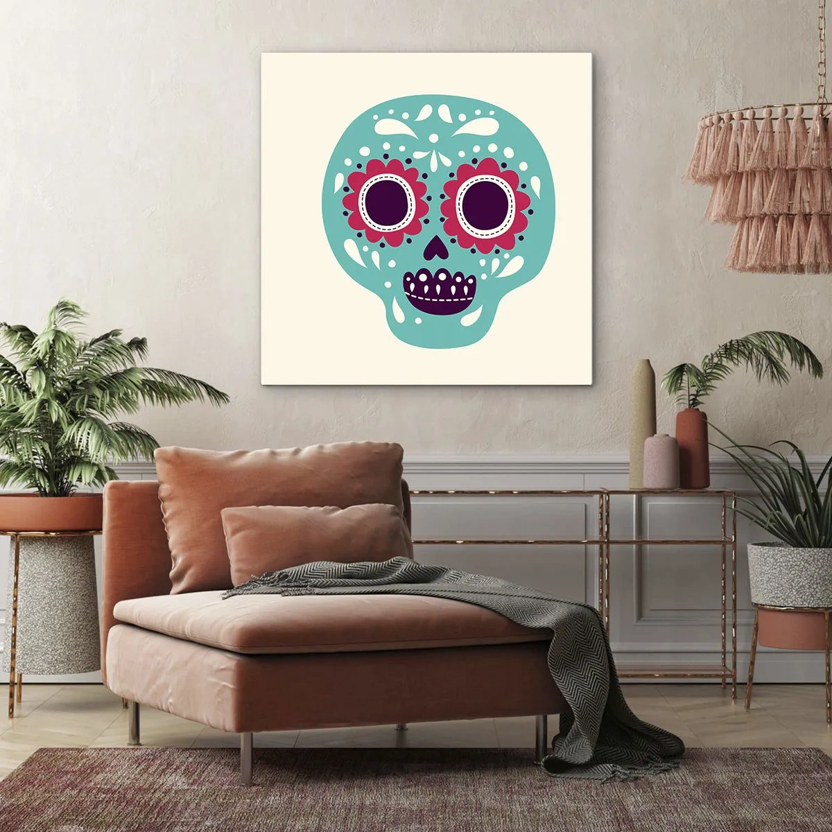 Tablou pe pânză - Viața - distracție până la moarte - 30x30 cm