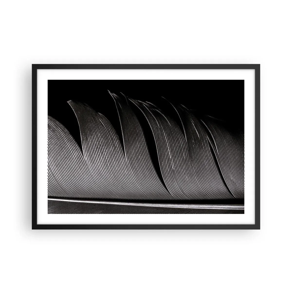 Poster în ramă neagră - Pana - o construcție minunată - 70x50 cm