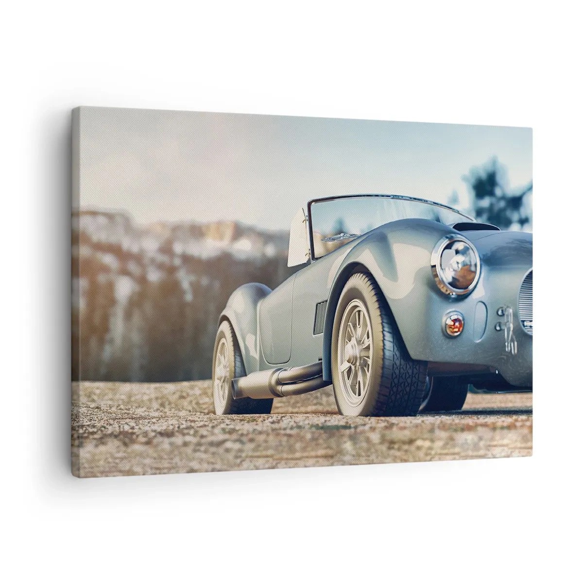 Tablou pe pânză Canvas - Mașină decapotabilă clasică într-un cadru pitoresc - 70x50cm - Pentru că stilul contează - Decorațiune modernă pentru perete pentru living și dormitor ARTTOR