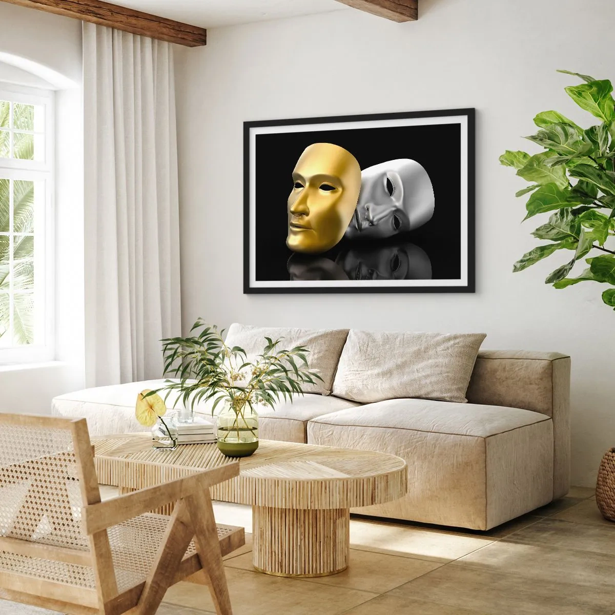 Poster în ramă neagră - Viața este teatru - 70x50 cm