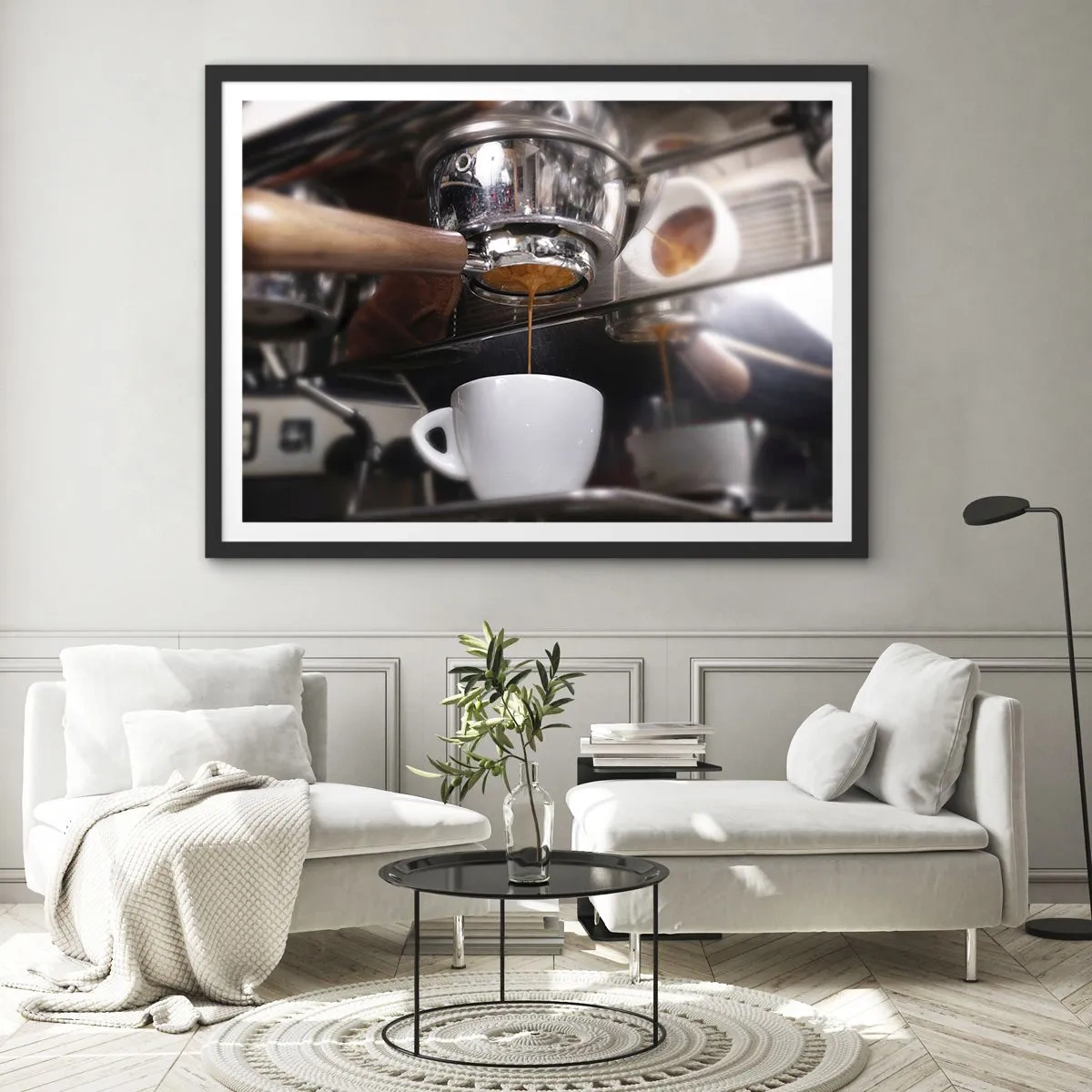 Poster în ramă neagră - Cel mai bun moment al zilei - 70x50 cm