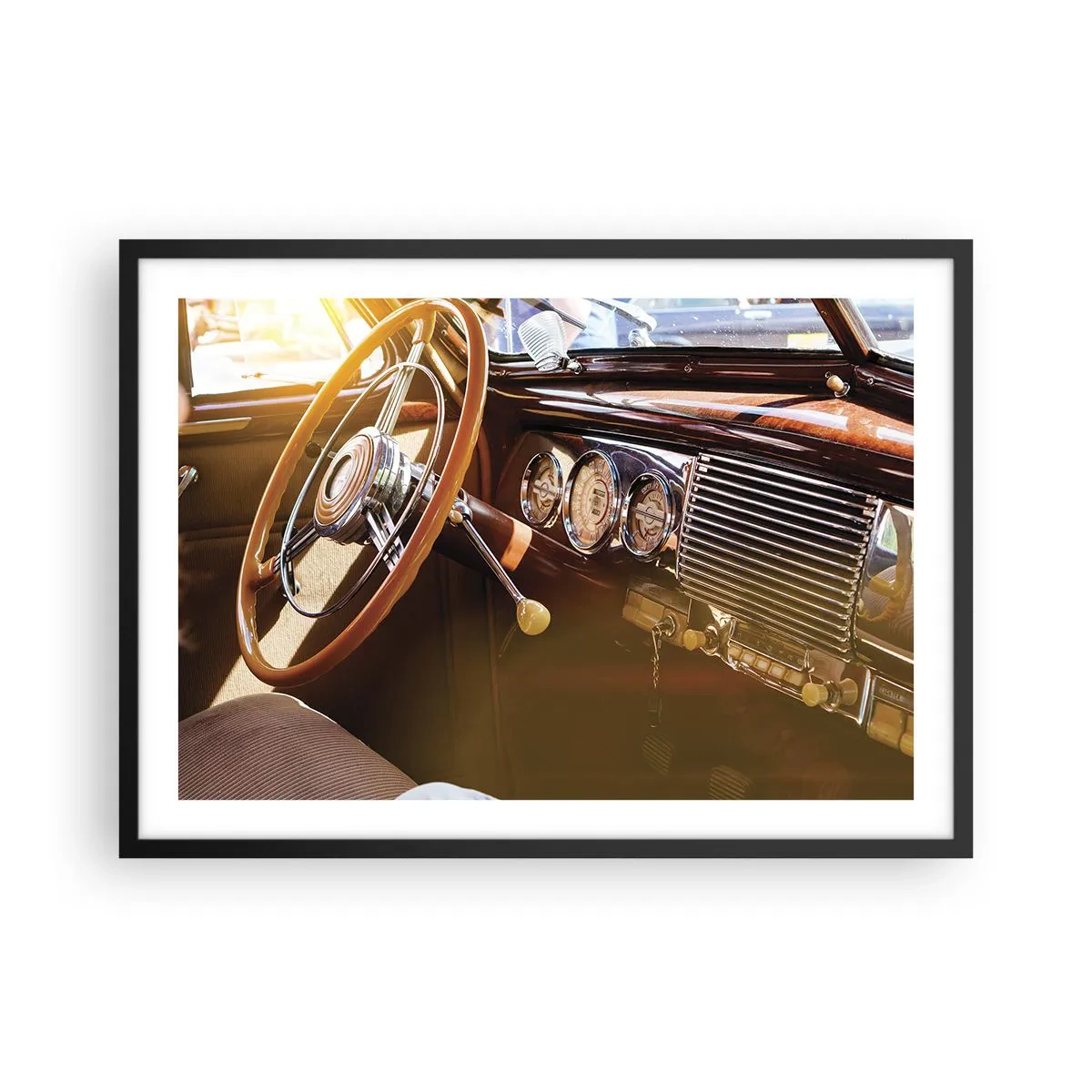 Poster în ramă neagră - O adiere de lux din trecut - 70x50 cm