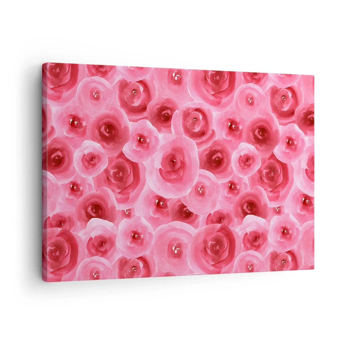 Tablou pe pânză Canvas - Trandafiri delicați în nuanțe pastelate de roz - 70x50cm - Trandafiri de sus în jos - Decorațiune modernă pentru perete pentru living și dormitor ARTTOR