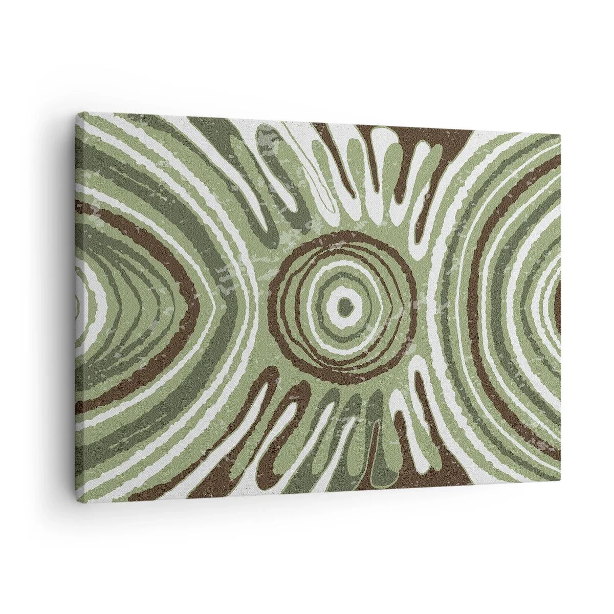 Tablou pe pânză Canvas - Modele abstracte în nuanțe de verde și maro - 70x50cm - Explozie de emoții - Decorațiune modernă pentru perete pentru living și dormitor ARTTOR