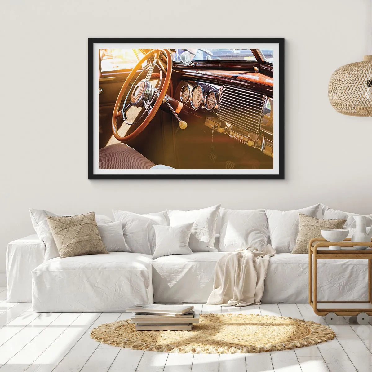 Poster în ramă neagră - O adiere de lux din trecut - 70x50 cm