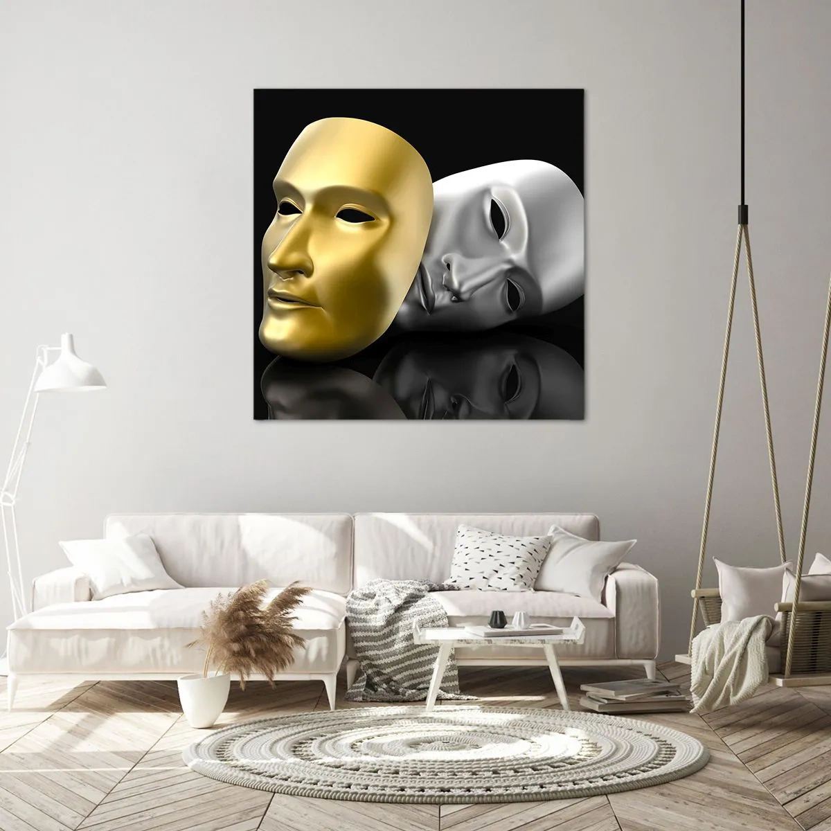 Tablou pe pânză - Viața este teatru - 30x30 cm