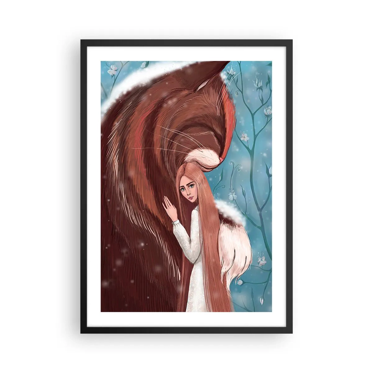 Poster în ramă neagră - O prezență simțită - 50x70cm - Bun venit în basm - Decorațiune modernă pentru perete pentru living și dormitor ARTTOR
