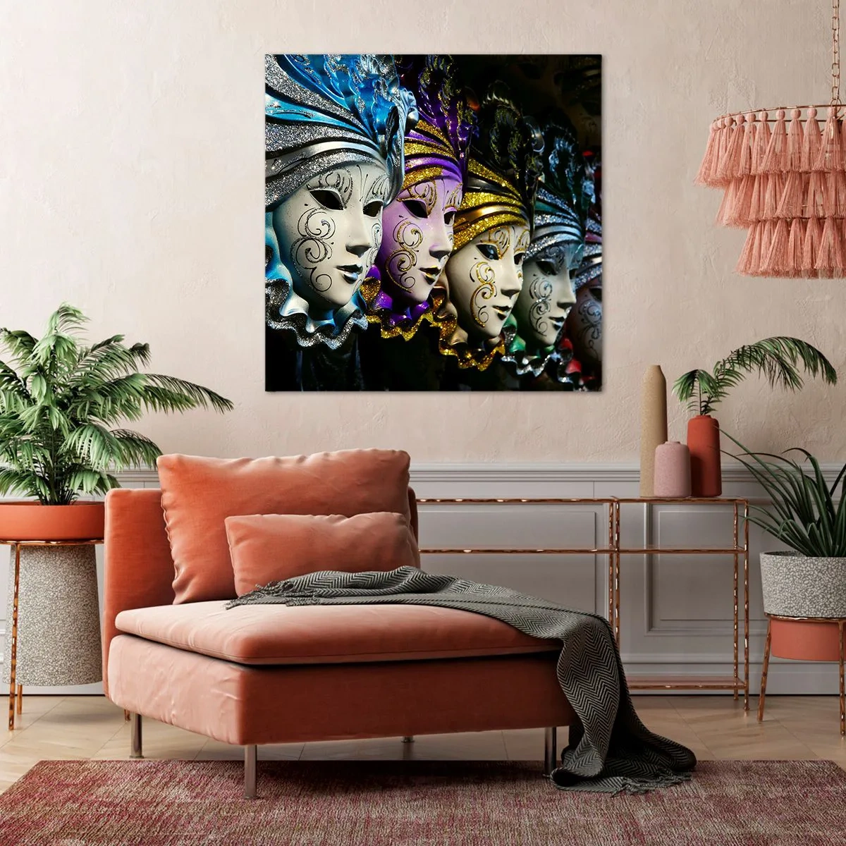 Tablou pe pânză - Mister în aur și argint - 30x30 cm