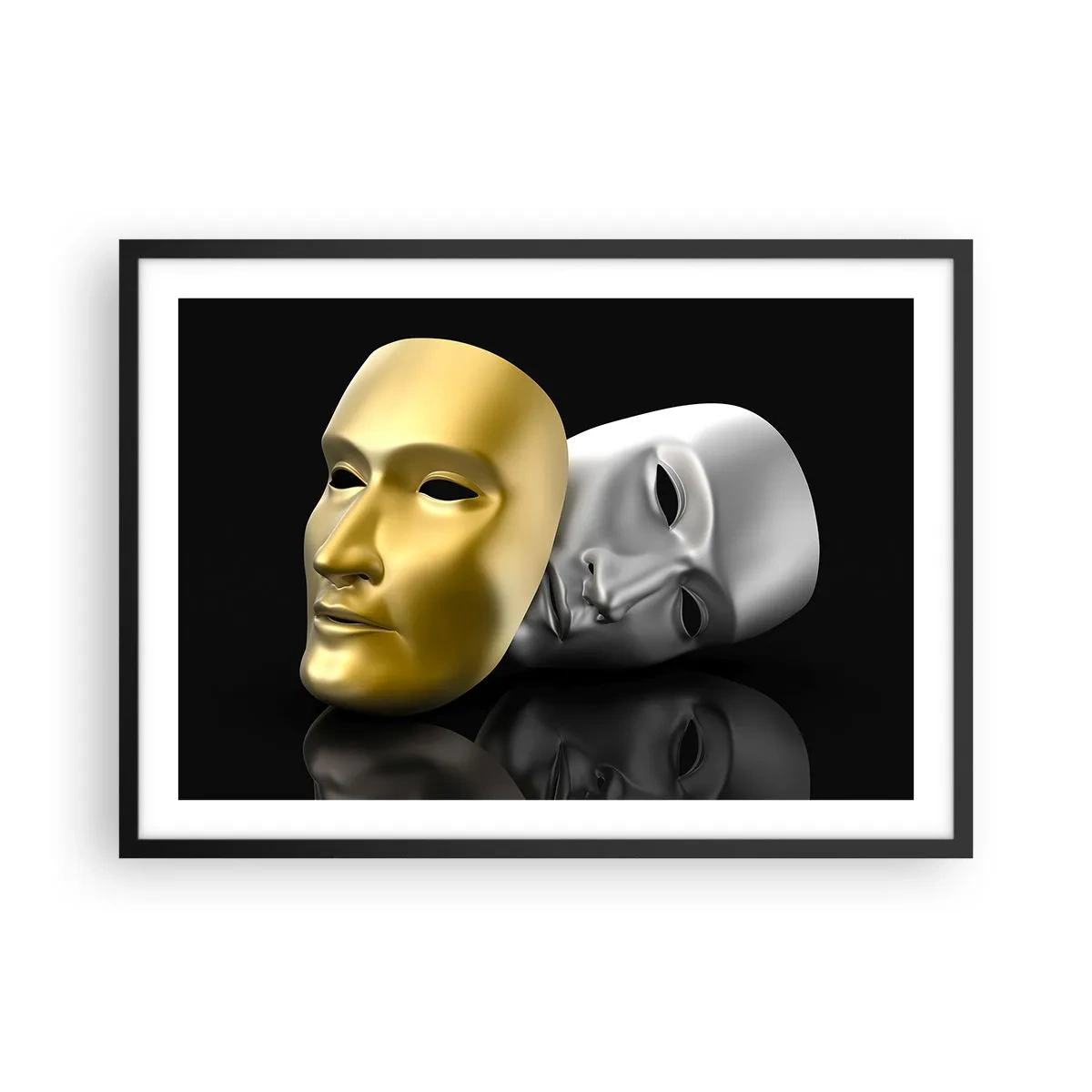 Poster în ramă neagră - Viața este teatru - 70x50 cm