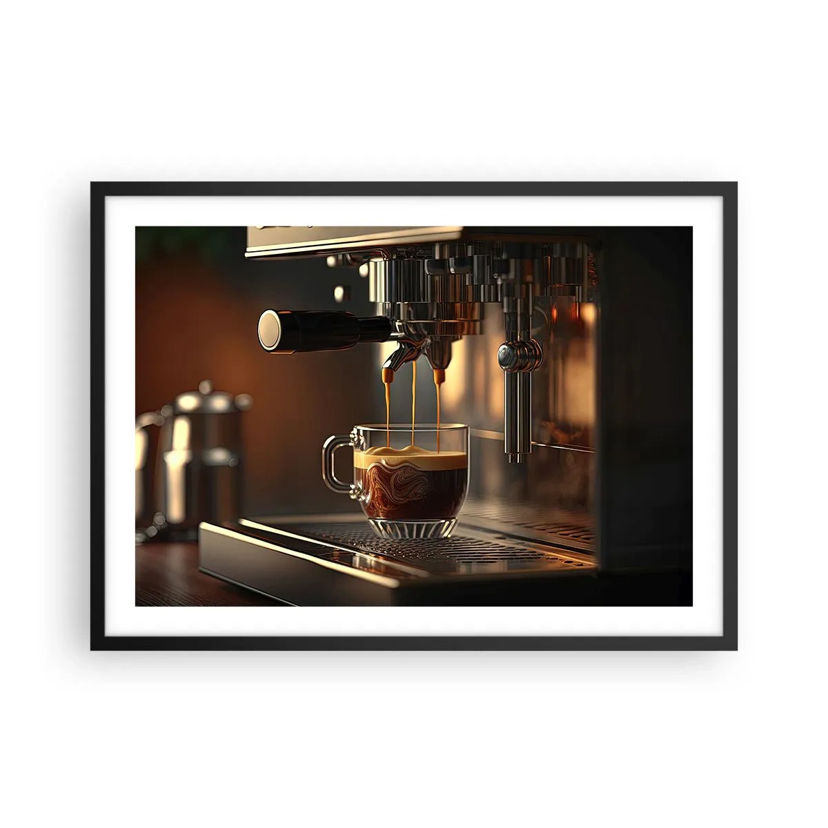 Poster în ramă neagră - Băutură senzuală - 70x50 cm