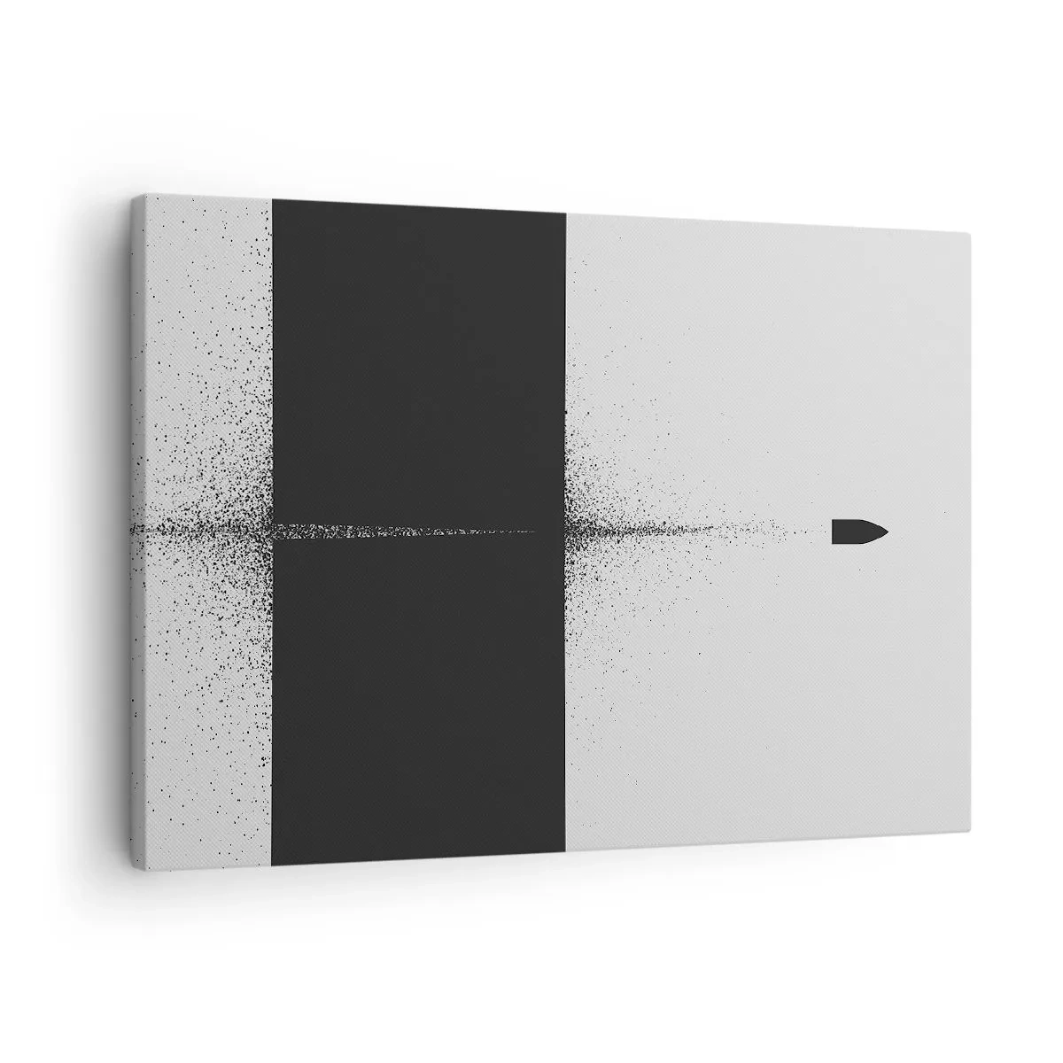 Tablou pe pânză Canvas - Un proiectil simbolic într-un stil minimalist, abstract. - 70x50cm - Direct la țintă - Decorațiune modernă pentru perete pentru living și dormitor ARTTOR