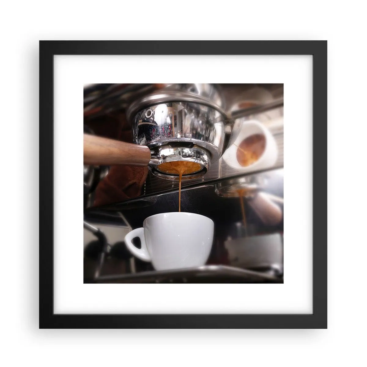 Poster în ramă neagră - Cel mai bun moment al zilei - 30x30 cm