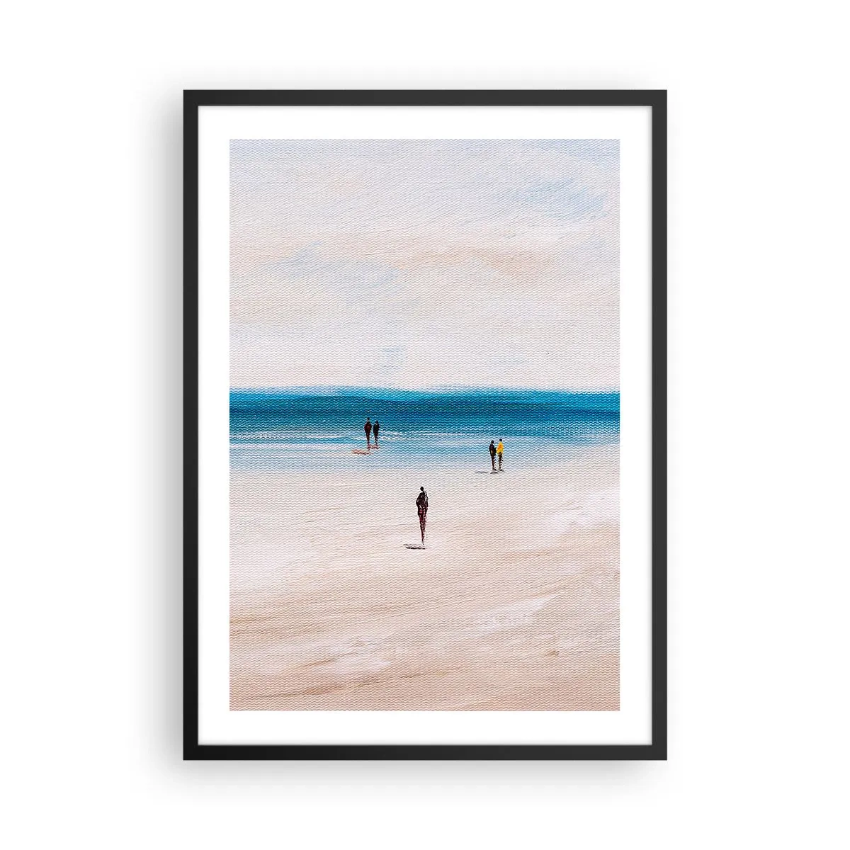 Poster în ramă neagră - Scenă minimalistă pe plajă - 50x70cm - Nevoia naturală - Decorațiune modernă pentru perete pentru living și dormitor ARTTOR