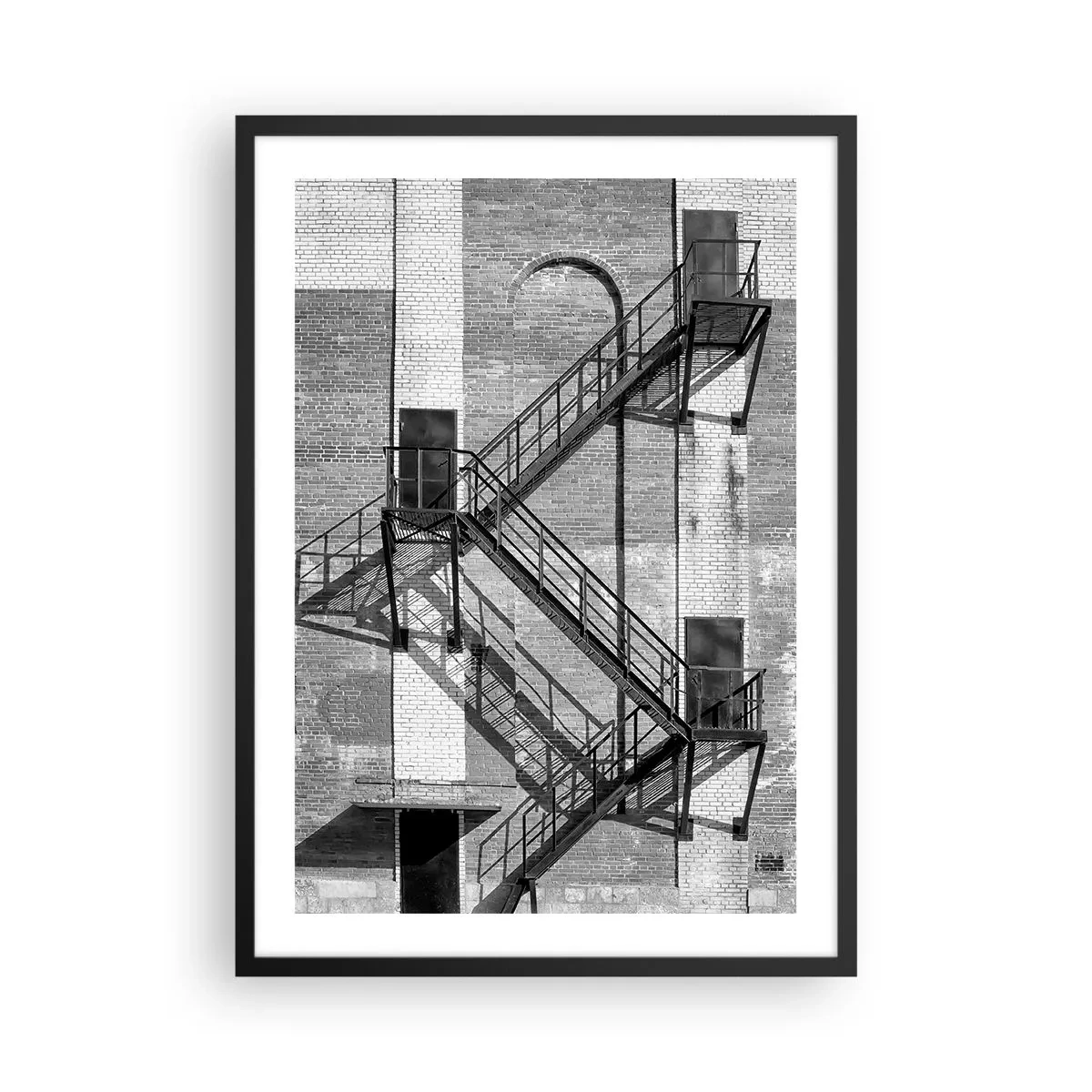 Poster în ramă neagră - Stil industrial - 50x70cm - Stil industrial - Decorațiune modernă pentru perete pentru living și dormitor ARTTOR