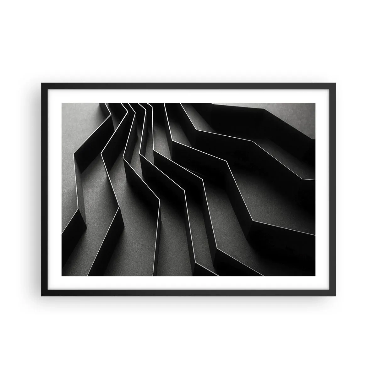 Poster în ramă neagră - Ordinea spațială - 70x50 cm